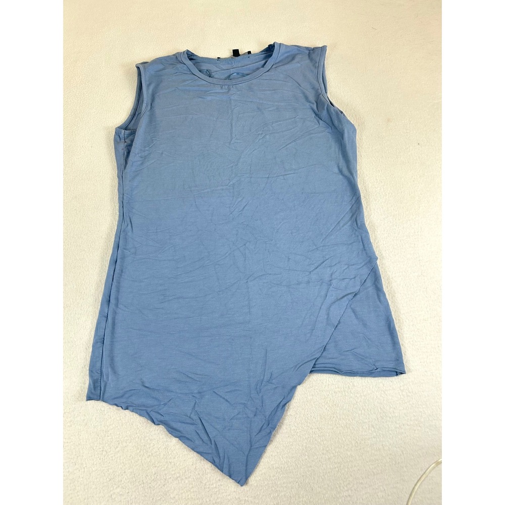 Harve Benard T-Shirt Women Medium Blue Asymmetrical GUO60F26-G